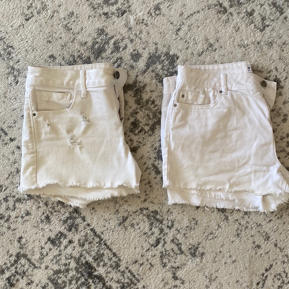 White Denim Shorts